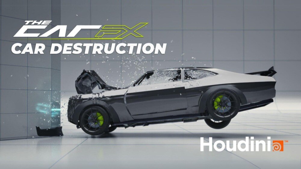 Houdini 汽车破坏特效终极教程： 从高模到完整破坏模拟全流程 - GFXHUB