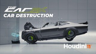Houdini 汽车破坏特效终极教程： 从高模到完整破坏模拟全流程