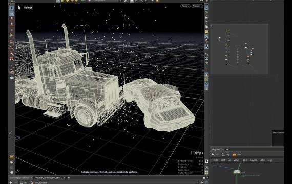 Houdini 汽车破坏特效终极教程： 从高模到完整破坏模拟全流程 - GFXHUB