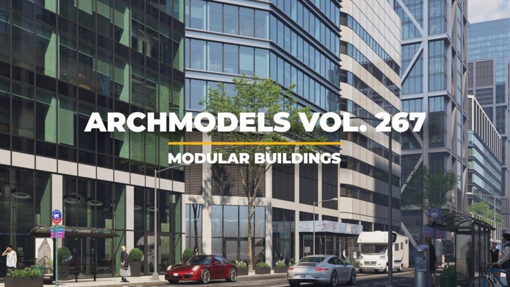 Archmodels vol. 267 高品质模块化建筑3D模型 - GFXHUB