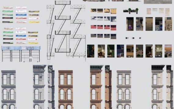 Archmodels vol. 267 高品质模块化建筑3D模型 - GFXHUB