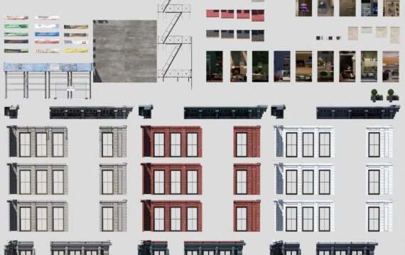 Archmodels vol. 267 高品质模块化建筑3D模型 - GFXHUB