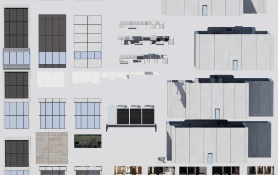 Archmodels vol. 267 高品质模块化建筑3D模型 - GFXHUB