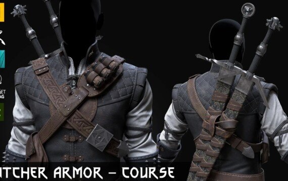 10套ZBrush/MD/Clo3D/SP角色护甲布料服装建模教程+工程文件 Clothing & Armor Tutorials FlipBox