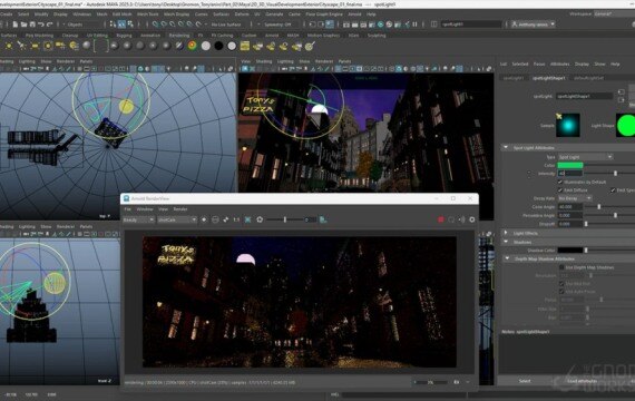 城市景观场景设计进阶：材质、照明与渲染的专业技术精要