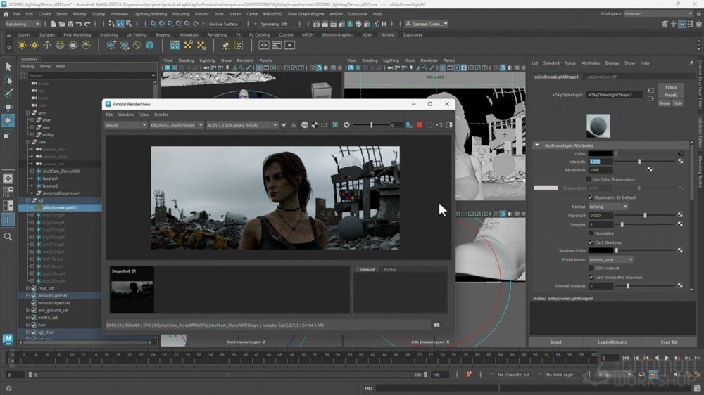 实用灯光与合成：从Maya到Nuke的电影级镜头制作指南