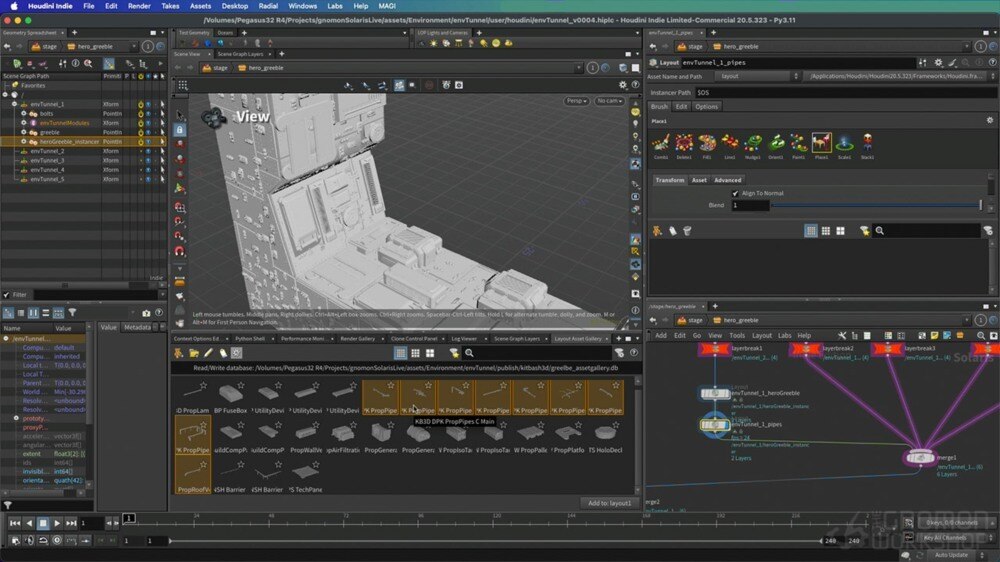 Houdini Solaris与USD全流程：创建电影级科幻VFX序列的6小时专业指南