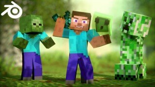 从零打造电影级游戏动画终极指南 Blender 3D Minecraft Animation Course