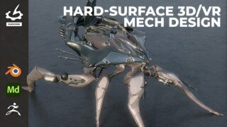 《硬表面3D/VR机械设计》Substance+ZBrush+Blender 完整工作流(含中文字幕)