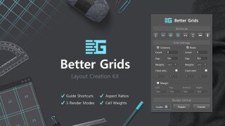 PS插件 专业网格布局设计工具 Better Grids Layout Creation Kit