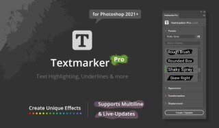 PS插件-专业文字高亮下划线创意设计工具 Textmarker Pro for PS 2021+