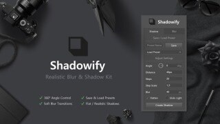 PS插件-专业级真实模糊阴影制作工具 Shadowify Realistic Blur & Shadow Kit