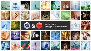 80 款美妆产品 Redshift+C4D 渲染场景 一键解锁高效产品视觉创作