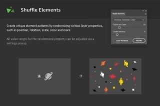 PS插件-图层属性随机化创意设计工具 Shuffle Elements – Randomize Layer Props