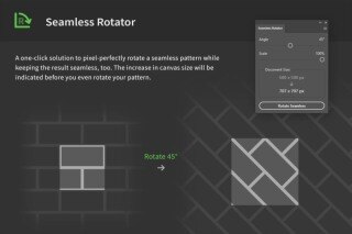 PS插件-无缝图案旋转工具 像素级精准保无缝 Seamless Rotator