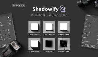 PS插件 专业级模糊阴影制作工具 多类型阴影一键生成 Shadowify 2 – Blur & Shadow Plugin