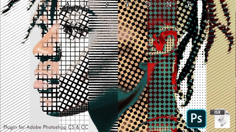 PS插件-专业位图半色调特效制作工具 适配 CS/CC 全版本 Real Bitmap Halftone FX - GFXHUB