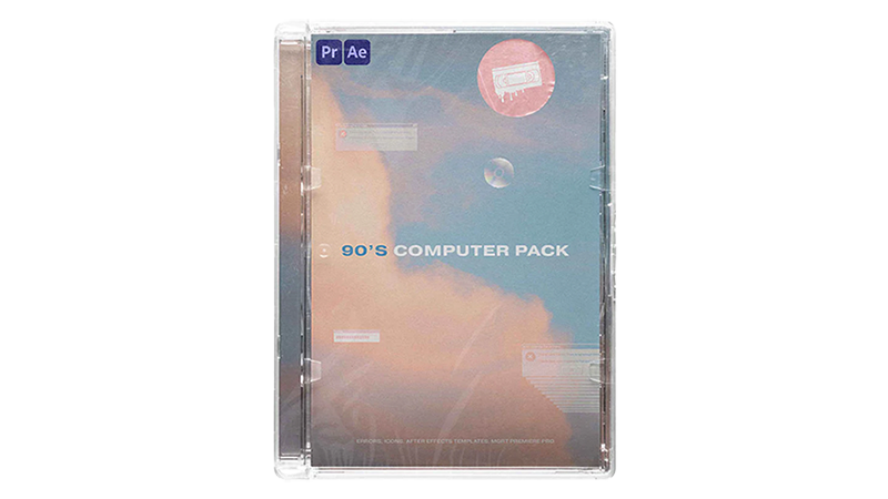 AE模板-复古 90 年代电脑 UI 动画素材包 | 90’S Computer Editing Pack - GFXHUB