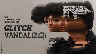 PS插件-数字故障艺术与数据扭曲特效工具 Glitch Vandalizer – Photoshop Plugin v3.0