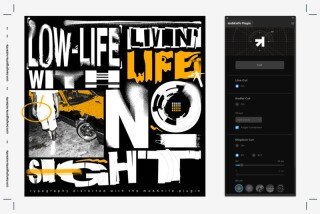 PS插件-交互式线条切割・扭曲置换特效工具 MobKnife – Photoshop Plugin Lite