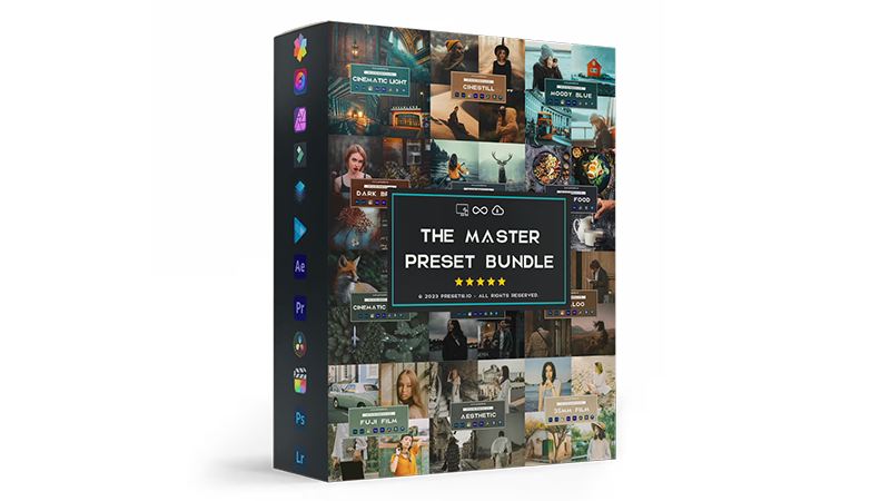 照片视频双栖 LR 预设 + LUT 全能调色预设合集 Presets.io The Master Preset Bundle - GFXHUB