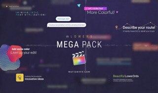 FCPX模板-多元文字标题字幕条动画视觉效果预设 mLowers Mega Pack