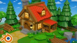 Blender 零基础入门教程：从基础到低多边形森林小屋全流程（中文字幕）