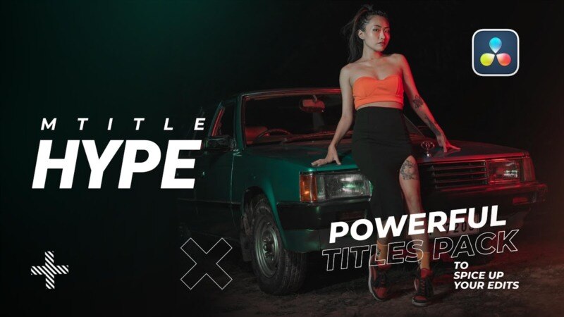 达芬奇模板 – 动感氛围标题预设 打造吸睛视觉叙事 mTitle Hype - GFXHUB