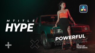 达芬奇模板 – 动感氛围标题预设 打造吸睛视觉叙事 mTitle Hype