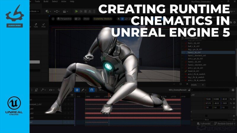 Unreal Engine 5 运行时过场动画全教程：交互叙事与角色动画工作流（中文字幕） - GFXHUB