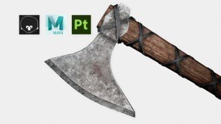 游戏级武器美术：写实战斧全流程制作教程（Maya+Substance+Marmoset）中文字幕