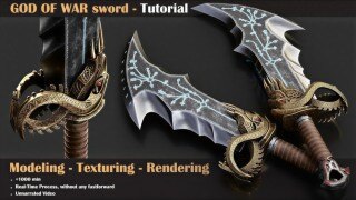 战神混沌之刃 3D 建模与纹理制作教程（无旁白）