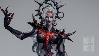 Hela Queen In Black Rig 漫威海拉黑皇后 Blender 绑定模型