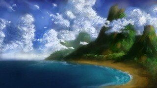 Photoshop 环境场景绘画实战｜海岛风光色彩光影零基础教程