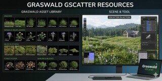 Graswald植被资源库 + Gscatter散射插件下载 |（支持Blender / UE5 / C4D  / Max）