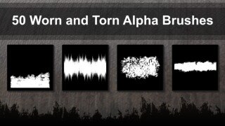 50 Alpha 磨损撕裂边缘｜3D 通用破损磨损 Alpha 贴图素材