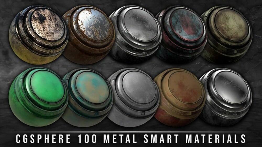 Metal Smart Materials Library 100 种金属智能材质库 - GFXHUB