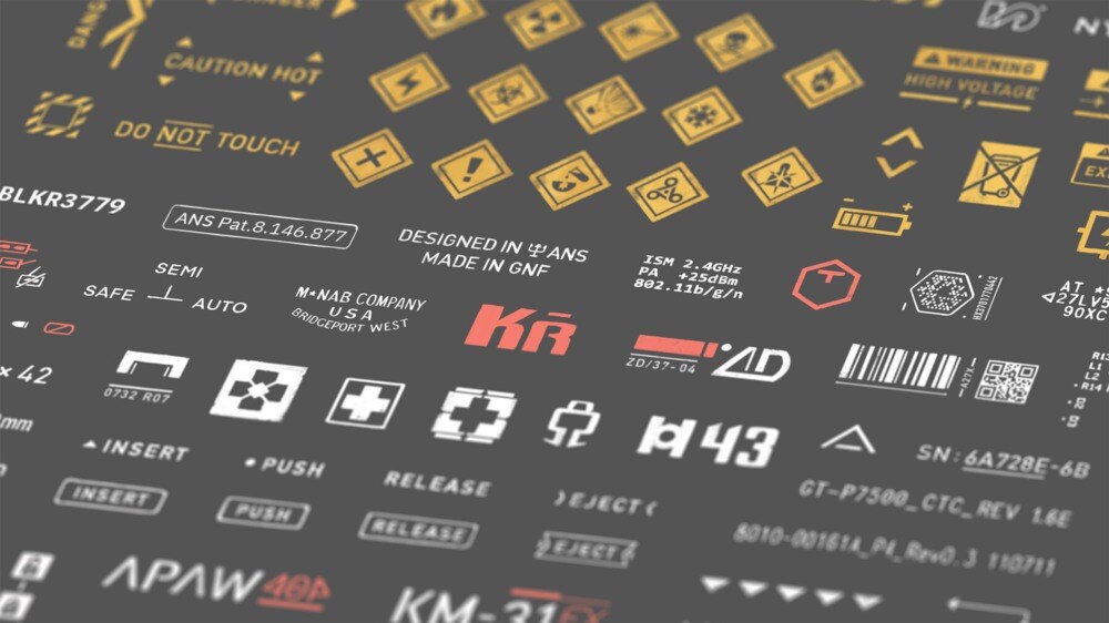 Hand-drawn Decals Vol.1-3 全套手绘风格贴花素材合集 - GFXHUB